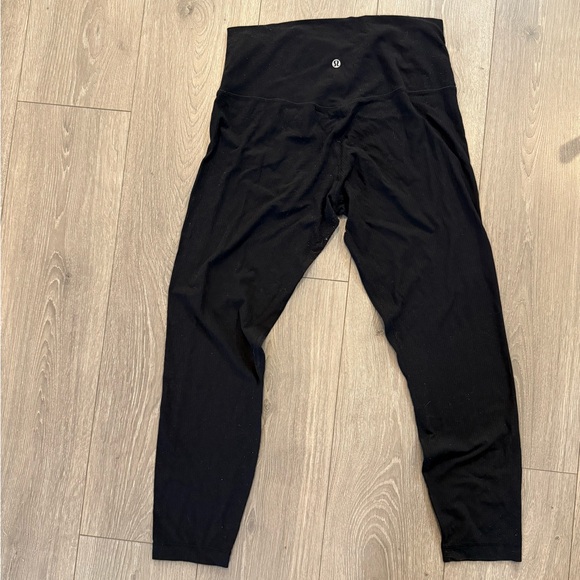 Lululemon Align High Rise (25’) Size 10 Black Ribbed Leggings - Picture 3 of 7